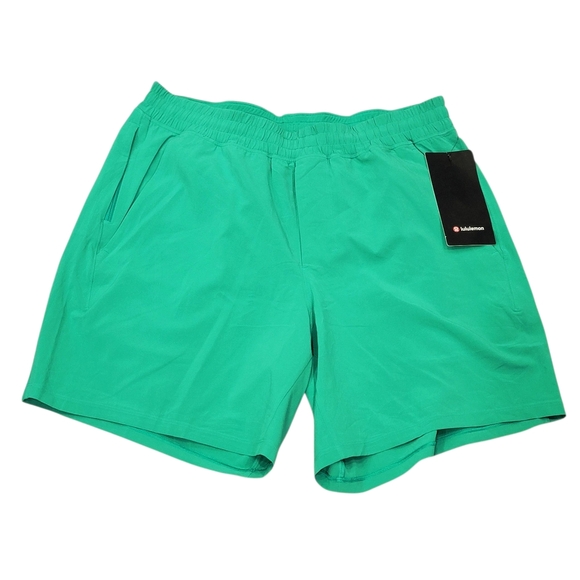 NWT Lululemon Pace Breaker Shorts 7” Linerless Kelly Green Workout Sporty Mens L - Picture 17 of 17